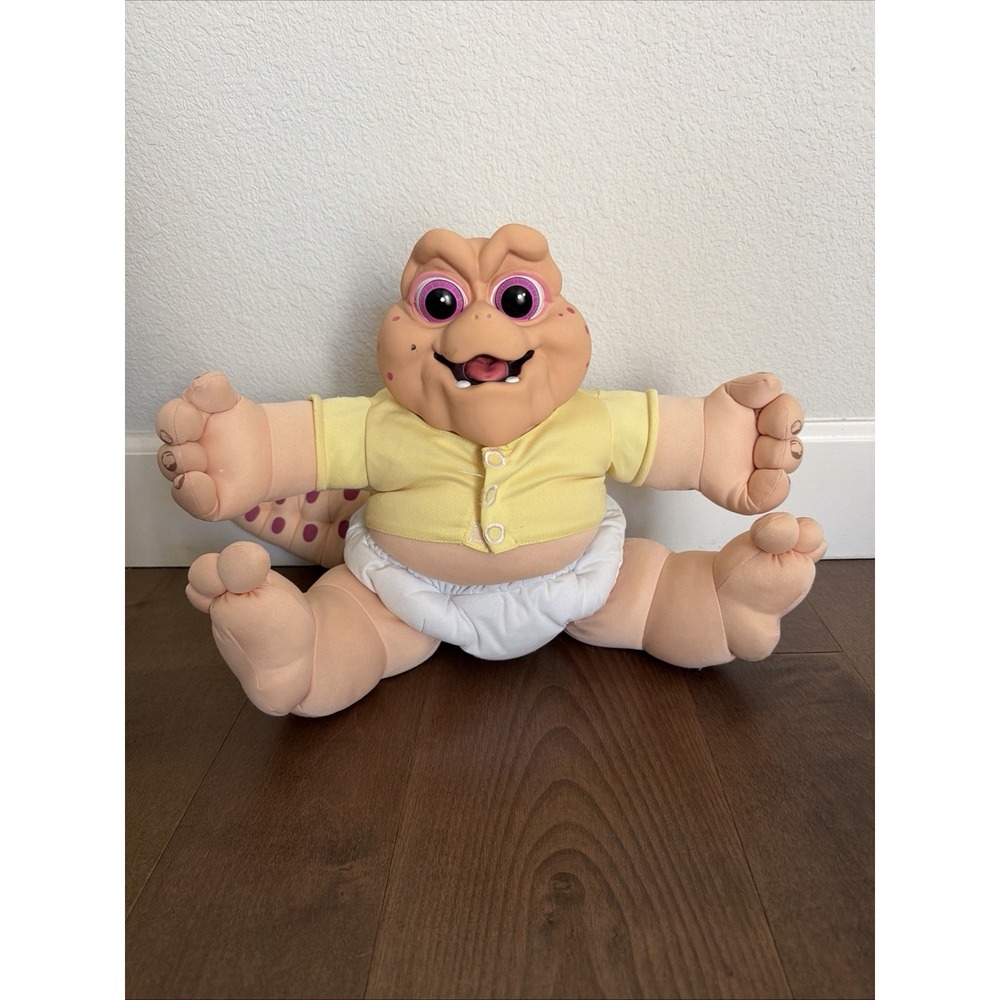 Vintage 1991 Dinosaurs TV Show Baby Sinclair 17" Plush Pull String As-Is